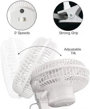 Hurricane 6 in. Clip Fan