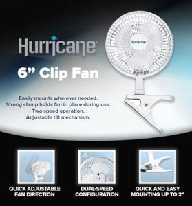 Hurricane 6 in. Clip Fan